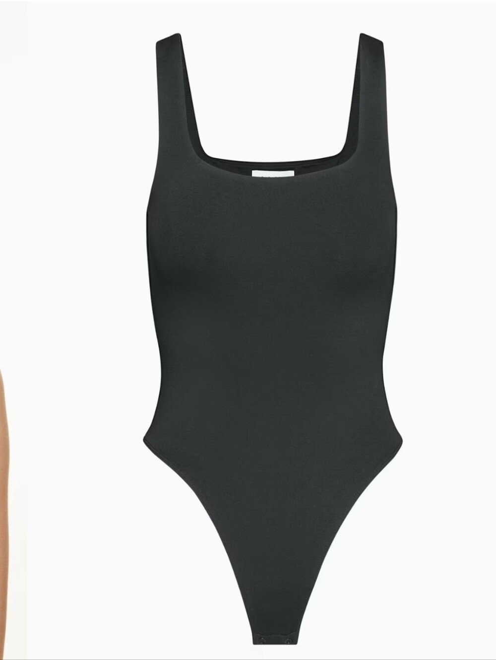 Babaton Sleeveless Square-Neck Black Bodysuit